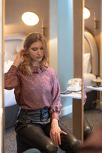 Load image into Gallery viewer, CARMEN BLOUSE - BORDEAUX SILK