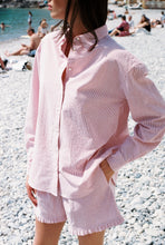 Charger l&#39;image dans la galerie, CHEMISE LOUIS - RAYURES ECRU/ ROUGE
