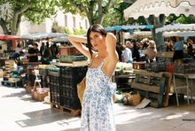 Charger l&#39;image dans la galerie, ROBE JEANNE - TOILE DE JOUY BLEU
