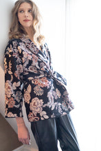 将图片加载到图库查看器，VESTE KIMONO REINE -  FLEURS JACQUARD
